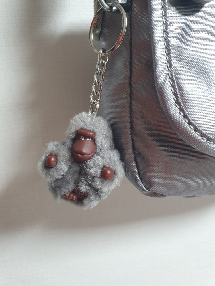 키플링 메탈릭 실버 미니 크로스백 이미지