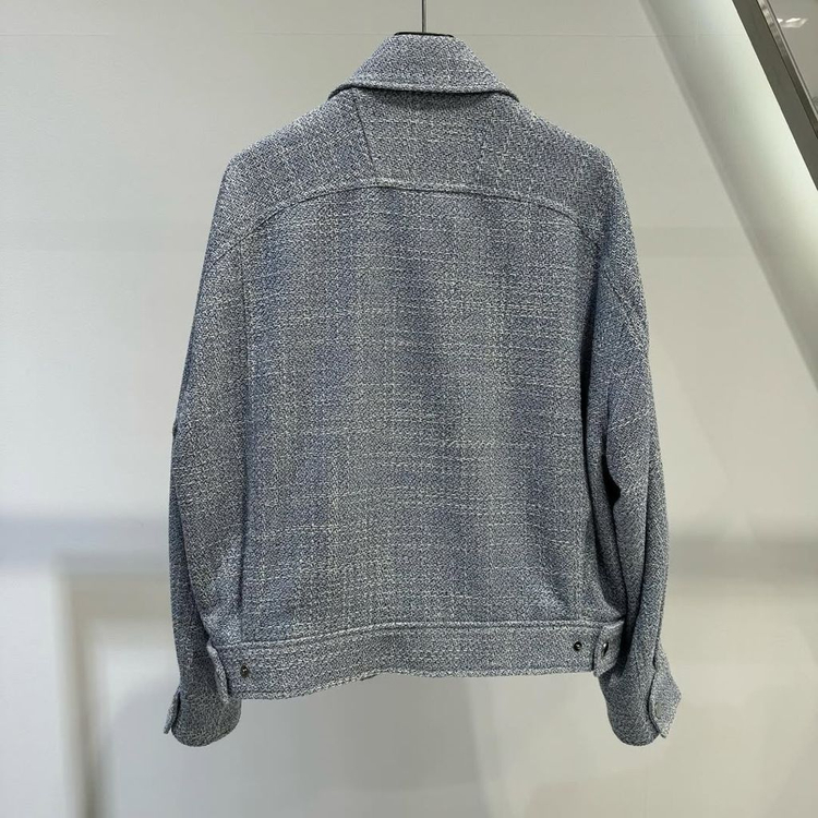 솔리드옴므 24ss 블루 트위드 자켓 48사이즈 이미지