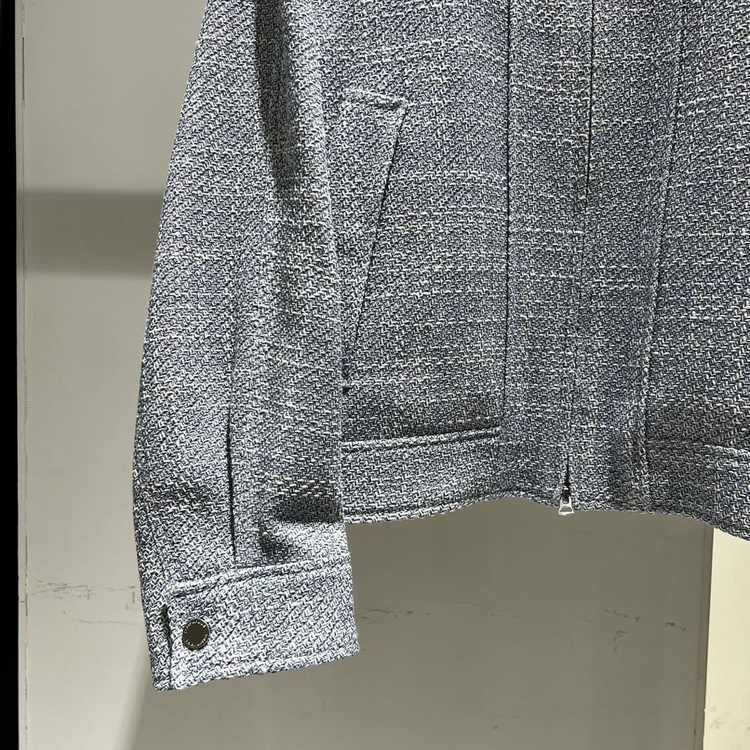 솔리드옴므 24ss 블루 트위드 자켓 48사이즈 이미지