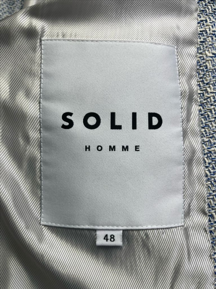 솔리드옴므 24ss 블루 트위드 자켓 48사이즈 이미지