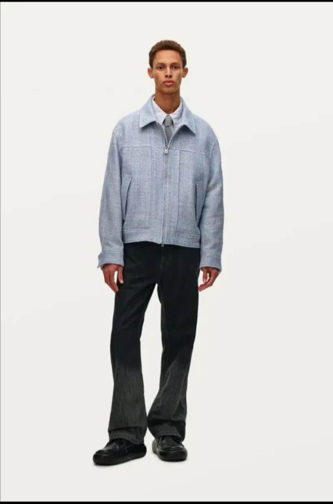 솔리드옴므 24ss 블루 트위드 자켓 48사이즈 이미지