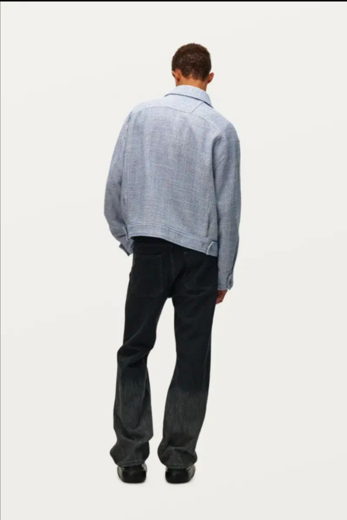 솔리드옴므 24ss 블루 트위드 자켓 48사이즈 이미지