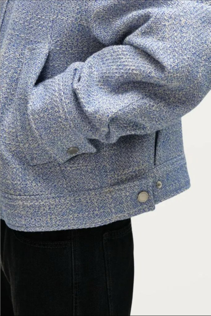 솔리드옴므 24ss 블루 트위드 자켓 48사이즈 이미지