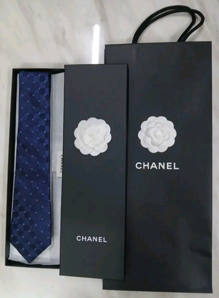 [신형 미사용 새상품] 샤넬 CC 로고 모노그램 넥타이 (루이비통 프라다 구찌 디올 펜디 에르메스) 이미지