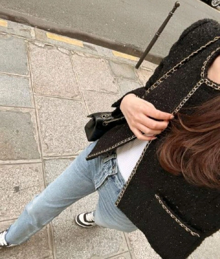 더로랑 메종설레 체인 트위드 자켓 스커트 m 이미지