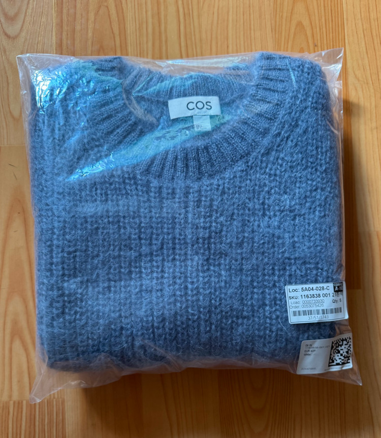 <택없음>COS 모헤어 니트 베스트/M/블루 이미지