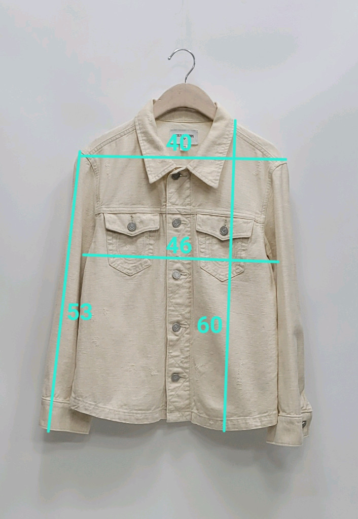 트루릴리전 데님 트러커 자켓 / 여 M 아이보리 이미지