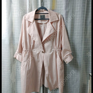 핑크 바스락 원단 코트 아웃터 이미지