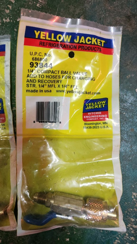 옐로우자켓 볼밸브 R22 진공 충전용 93844 이미지