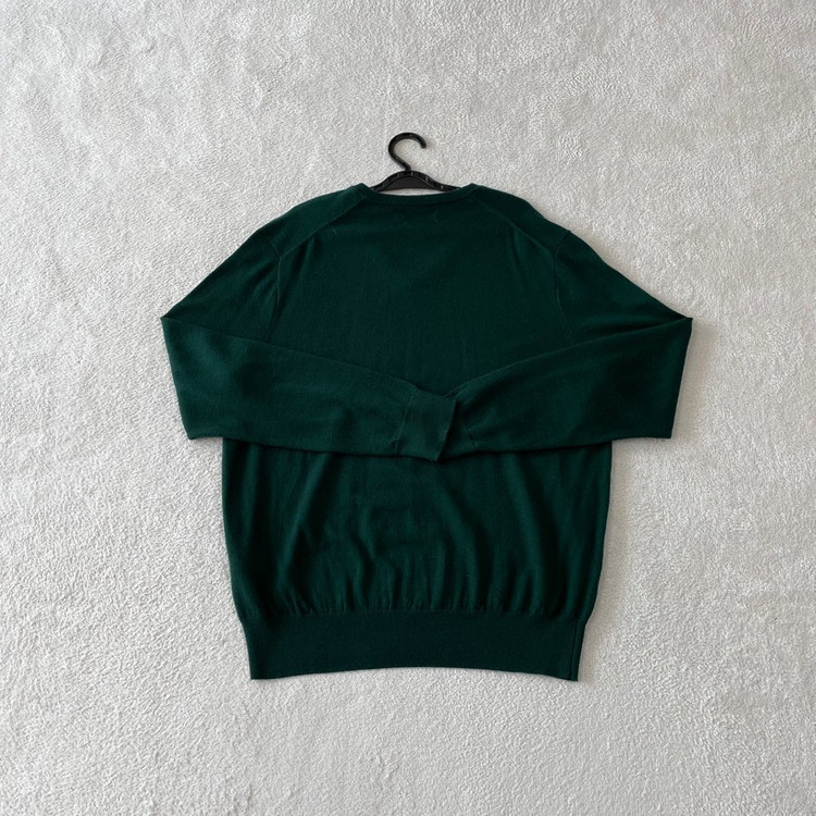 L 폴로 신형 워셔블메리노울 브이넥 니트 그린 이미지