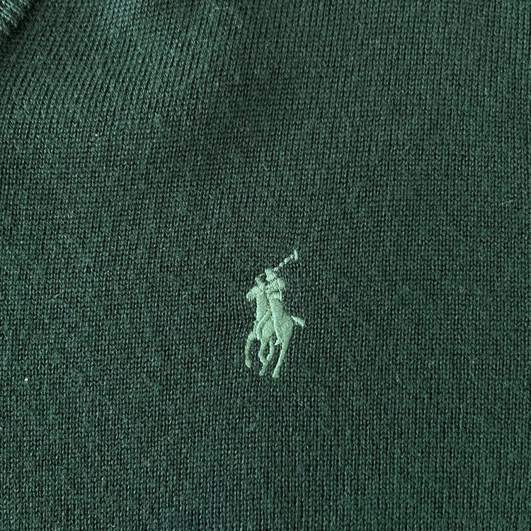 L 폴로 신형 워셔블메리노울 브이넥 니트 그린 이미지