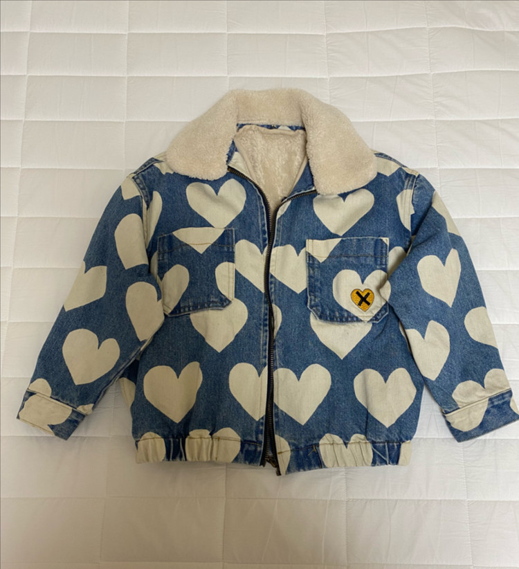 리미떼두두 하트 퍼 데님 자켓 이미지