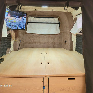 스타렉스5밴 화물칸 캠핑 침상 수납장 세트 이미지