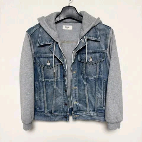 [S] 셀린느 백로고 후드 워싱 데님 자켓 이미지