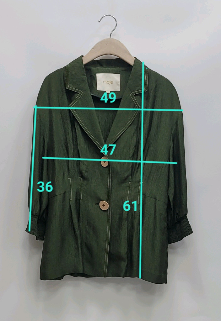 maje 20SS 마쥬 아세테이트 자켓 / 여 82-88-160 카키 이미지