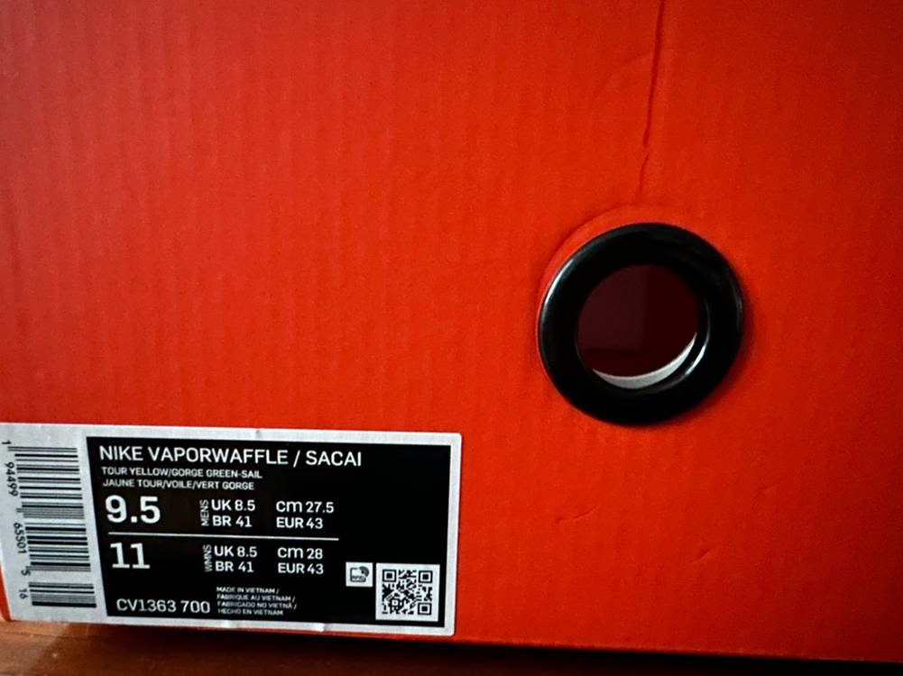 나이키박스 나이키 베이퍼와플 사카이 서랍식 신발상자 이미지