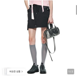 마뗑킴 카고 미니 스커트 CARGO MINI SKIRT IN CHARCOAL 이미지