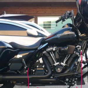 할리데이비슨 투어링 블랙 중통 머플러,107,114엔진 이미지