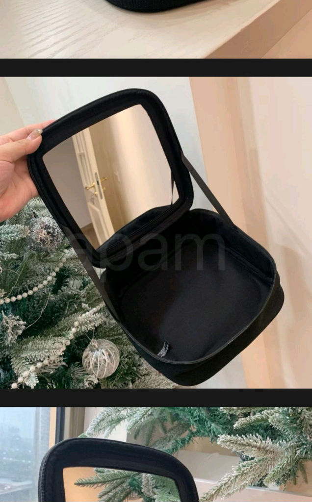 새제품)샤넬 빅 거울 거치끈 달린 사각 파우치 이미지