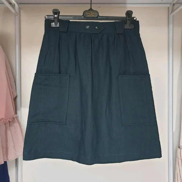 A.P.C 아페쎄 인디고 린넨 100% 카고 미니스커트 S(55) 이미지