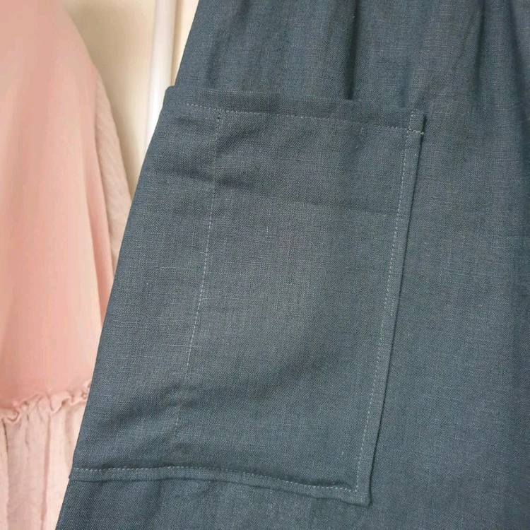 A.P.C 아페쎄 인디고 린넨 100% 카고 미니스커트 S(55) 이미지