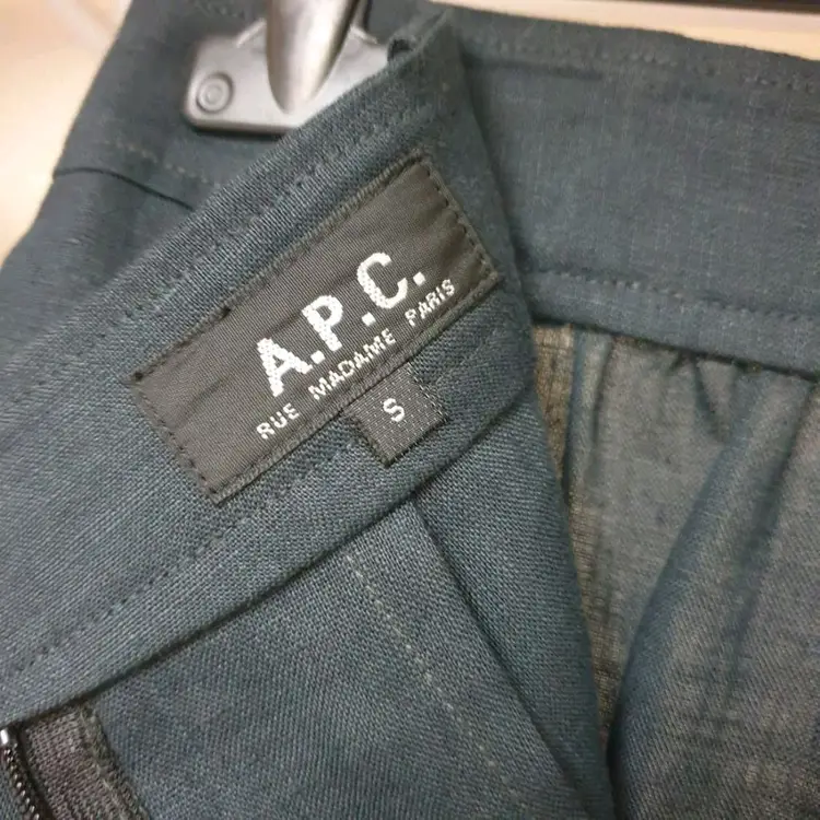 A.P.C 아페쎄 인디고 린넨 100% 카고 미니스커트 S(55) 이미지