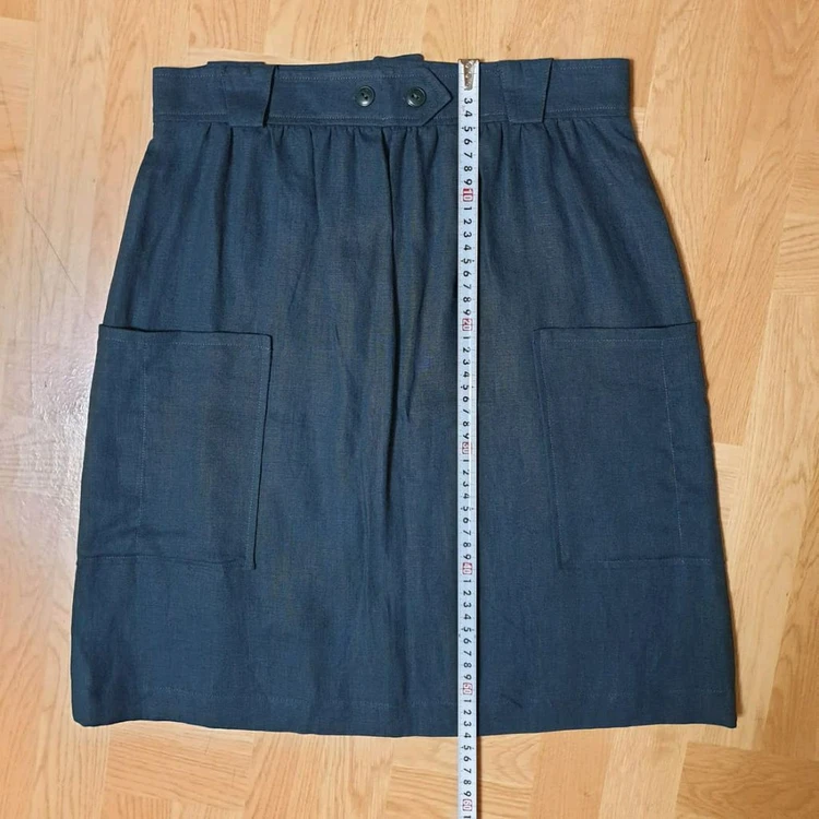 A.P.C 아페쎄 인디고 린넨 100% 카고 미니스커트 S(55) 이미지