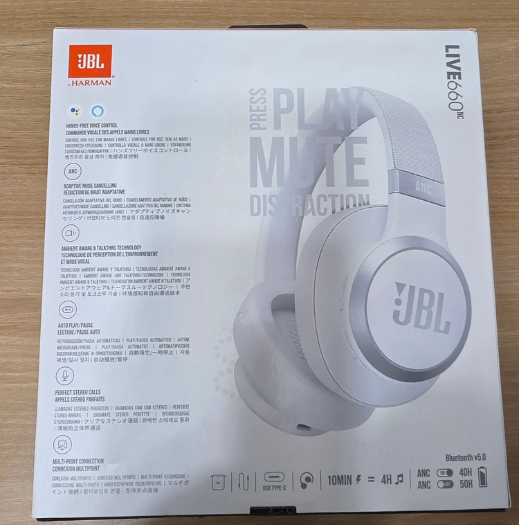 정품 JBL LIVE 660NC 블루투스 헤드셋 이미지