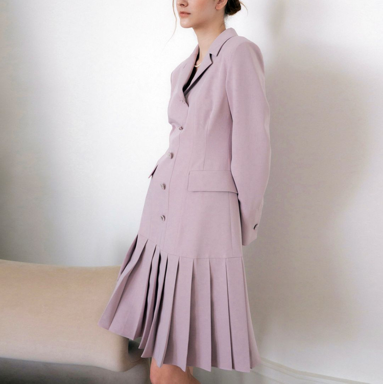 오떼뜨(octette) 플리츠 테일러드 원피스 55 새상품 이미지