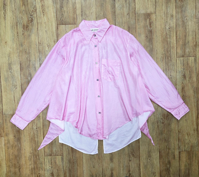 아워레가시(OUR LEGACY) 에이프런 핑크 코튼실크 셔츠 프리사이즈 이미지