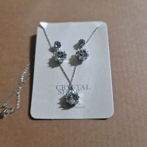 크리스탈샵 목걸이 귀걸이 세트 무료배송 이미지
