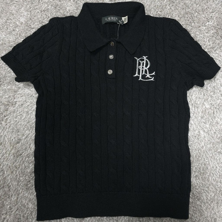 폴로 랄프로렌 케이블 니트 탑 블랙 S 이미지