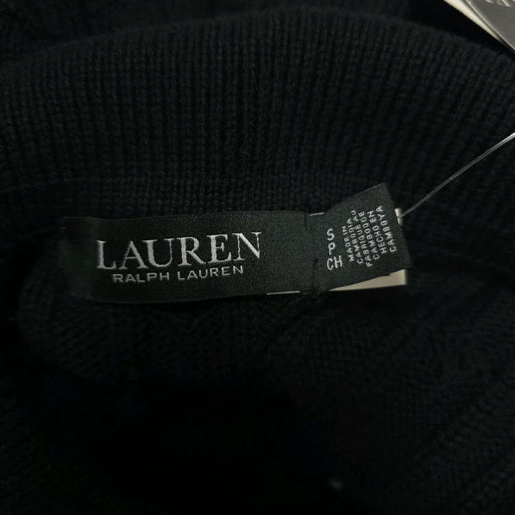 폴로 랄프로렌 케이블 니트 탑 블랙 S 이미지