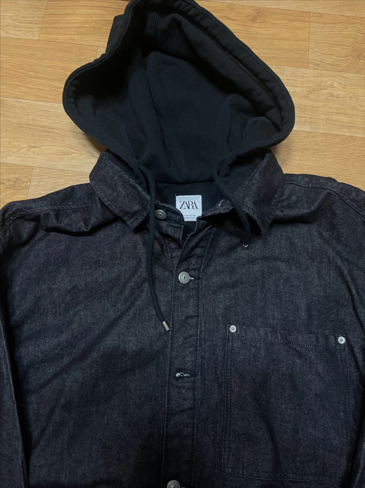 자라(Zara) 포켓 후드 데님자켓 110사이즈 이미지