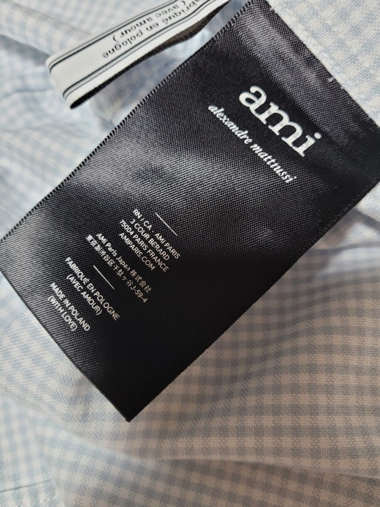 아미 깅엄 스몰하트 자수 셔츠 39 이미지