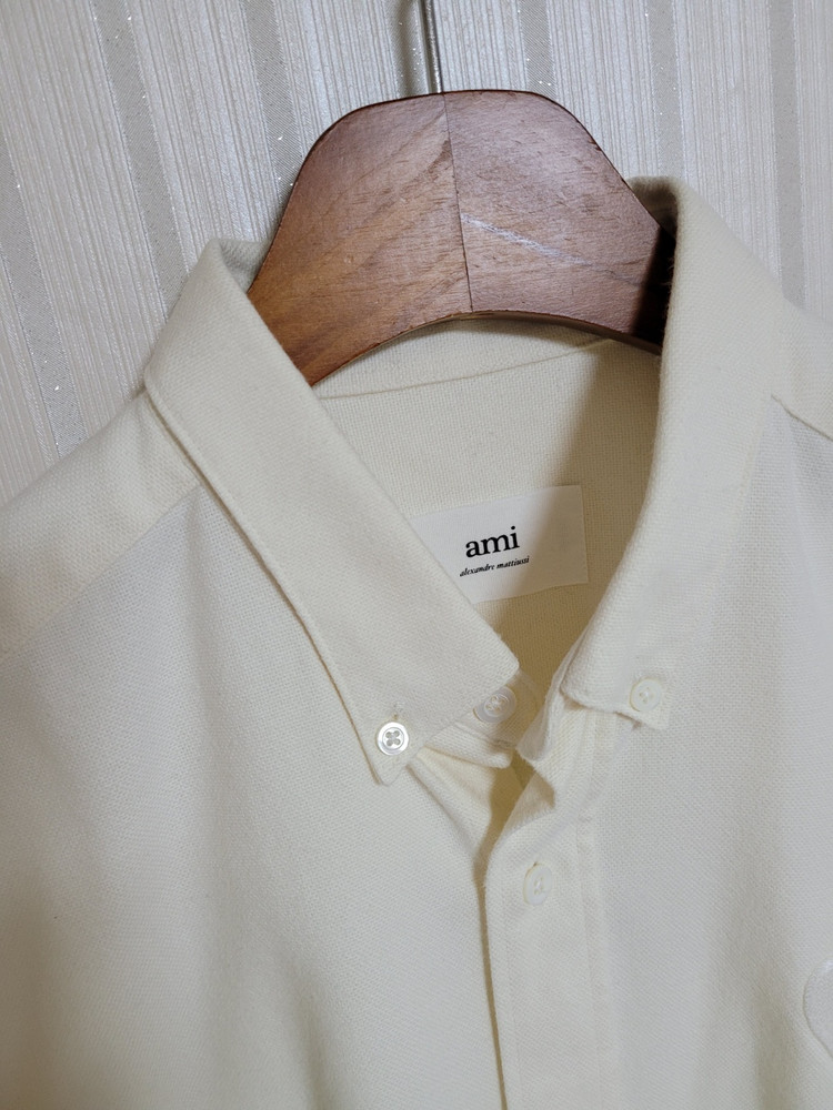 아미 화이트 빅하트 자수 옥스포드 셔츠 40 이미지