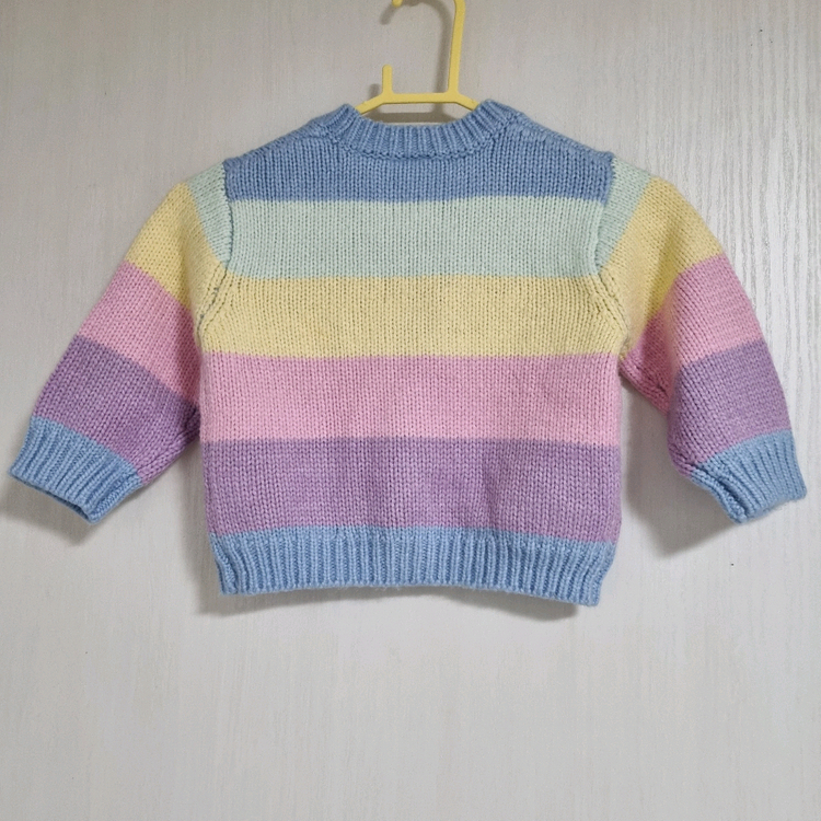 자라 베이비 아기 무지개떡 한복 니트가디건 18-24M 이미지