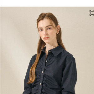 MINE 셔링 블라우스(네이비,55) 이미지