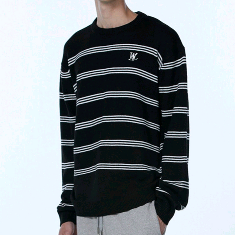 우알롱 시그니처 스트라이프 니트 이미지