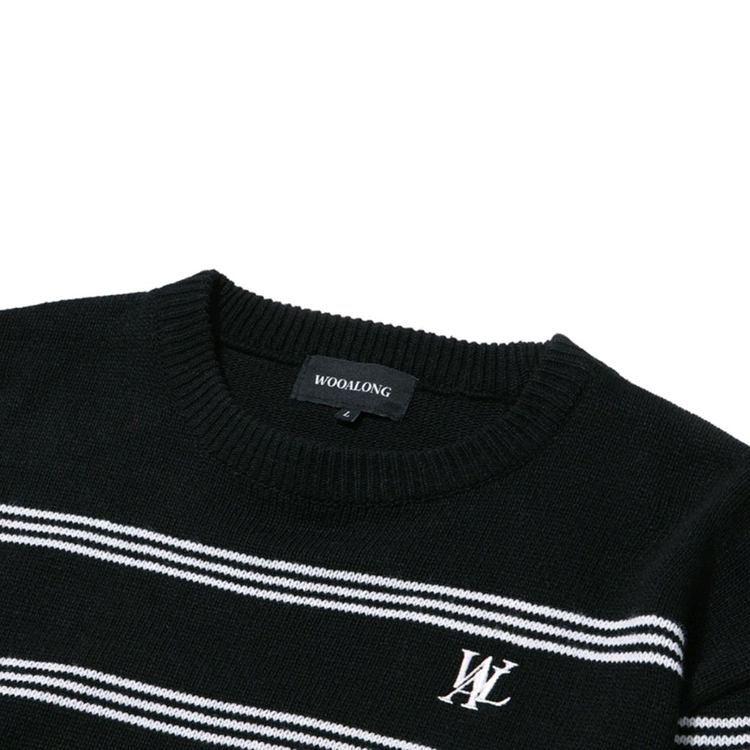 우알롱 시그니처 스트라이프 니트 이미지