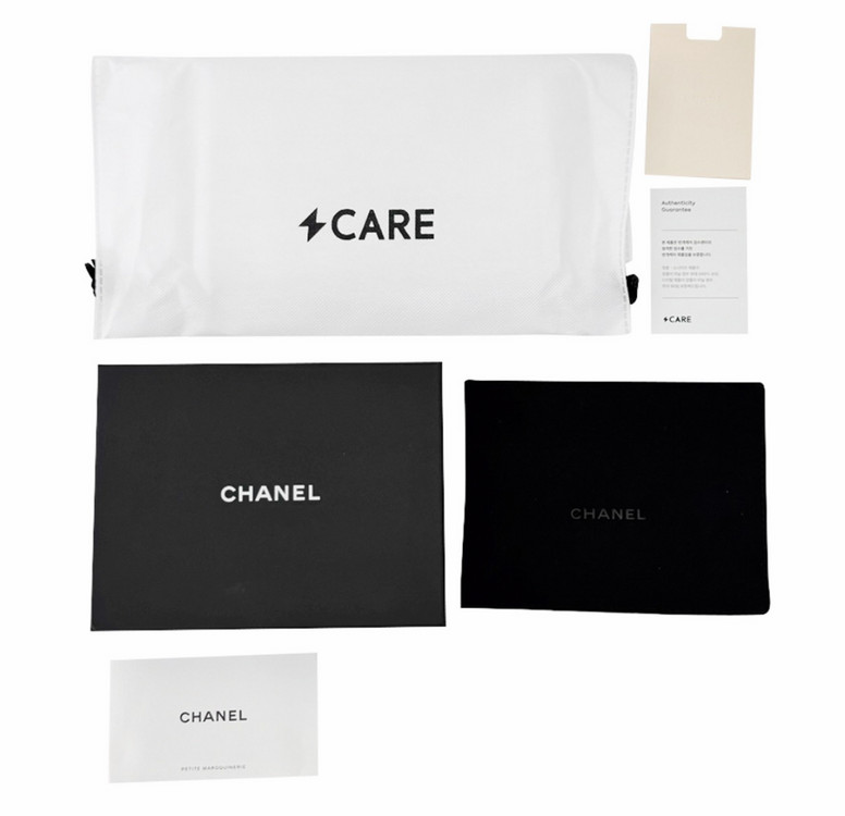 Chanel 샤넬 여성 2.55 빈티지 캐비어 똑딱이 플랩 카드 지갑 이미지