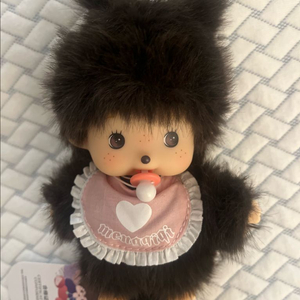 핑크 턱받이 멘키키 / 멩키키 새상품 이미지