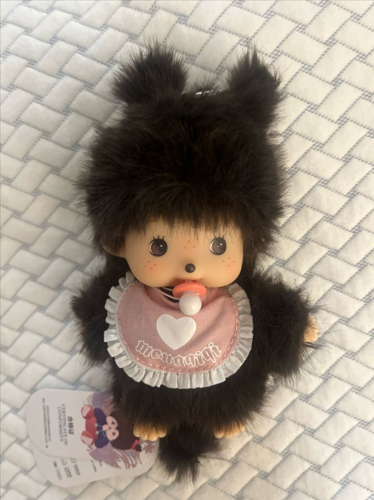 핑크 턱받이 멘키키 / 멩키키 새상품 이미지