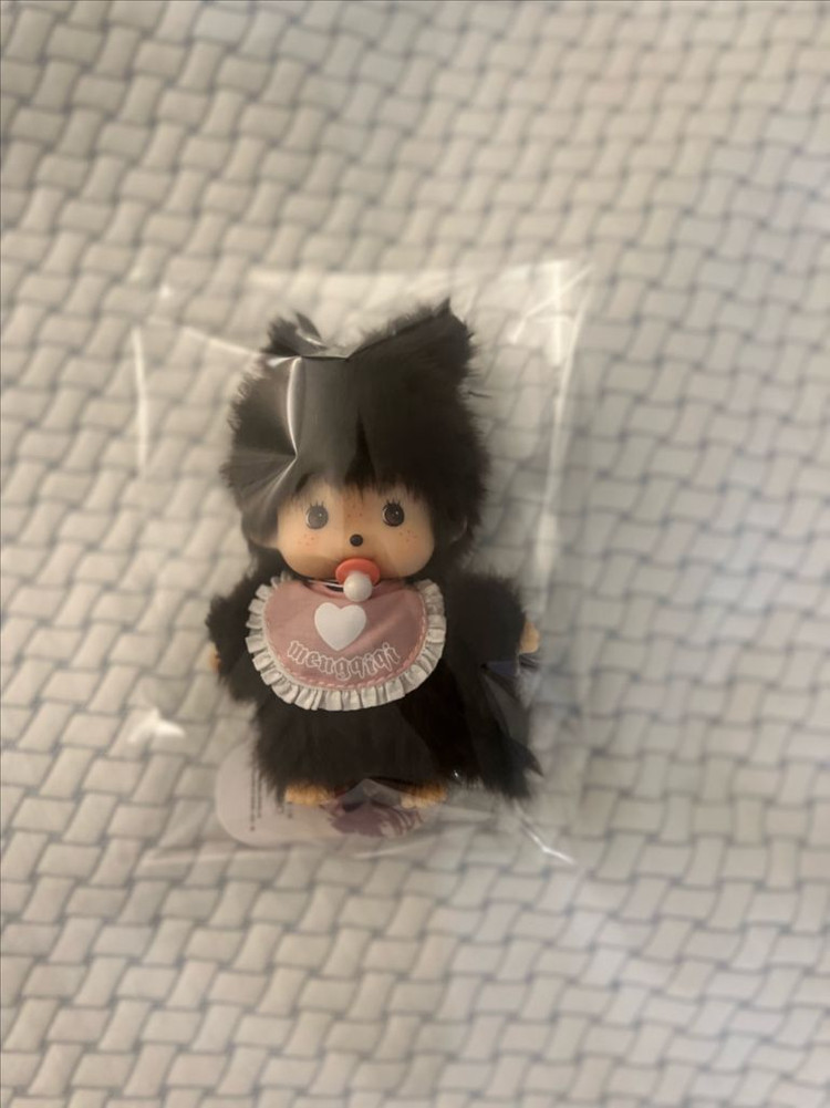 핑크 턱받이 멘키키 / 멩키키 새상품 이미지