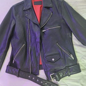 올세인츠 바이커 양가죽 라이더 자켓 S (100사이즈) 이미지