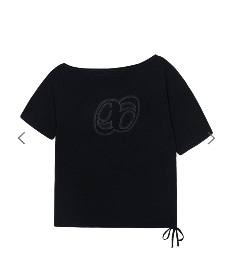 애즈온 키키 박시 셔링티 블랙 이미지