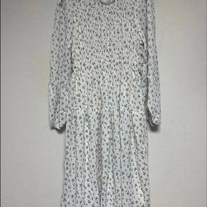 화이트 플로럴 쉬폰 원피스 새상품 프리사이즈 이미지