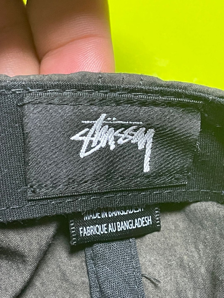 스투시 바이오 워시드 빅 로고 로우 프로 캡 차콜 이미지