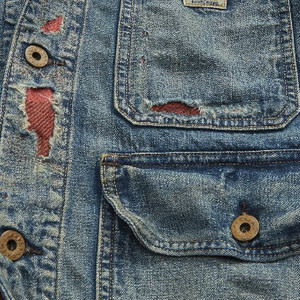 RRL 더블알엘 23FW 리페어드 캠튼 데님 워크 자켓 L사이즈 신품급 이미지