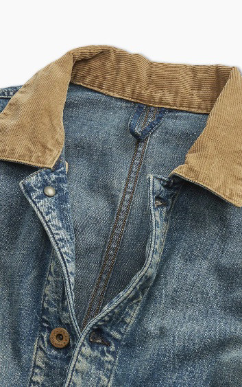 RRL 더블알엘 23FW 리페어드 캠튼 데님 워크 자켓 L사이즈 신품급 이미지